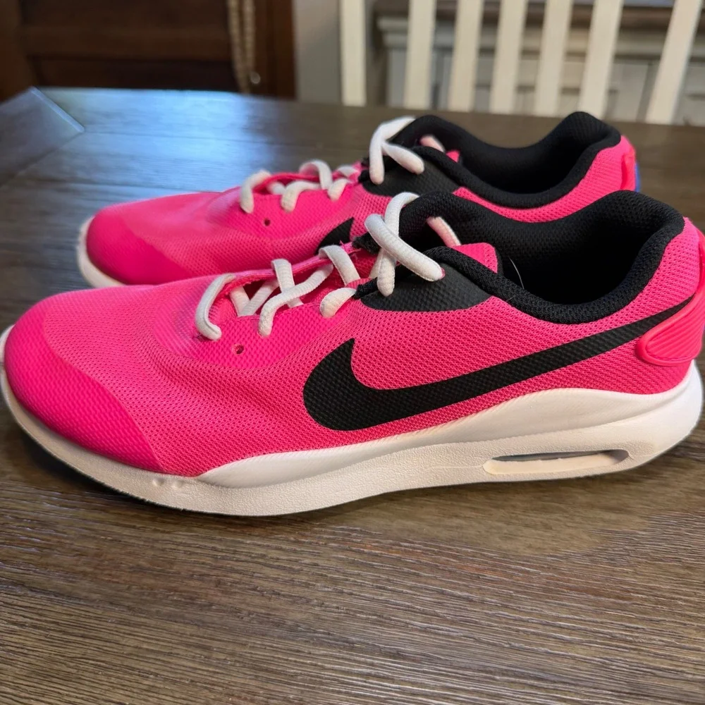 Nike Air Max Oketo Hyper Pink Black Kids‎ Running Shoes CK1755-600 Size 5.5Y